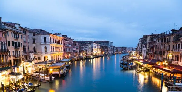 Grand Canal in Venice, Italy at sunset